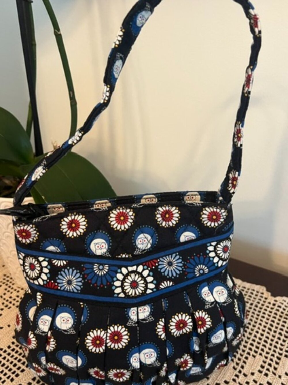 Vera Bradley  Small Pleated Retired Night Owl Handbag Purse